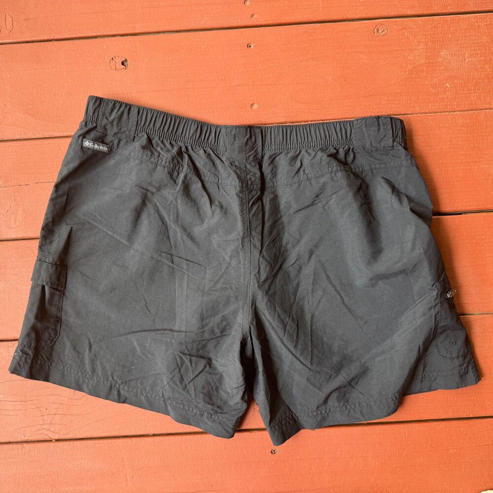 Columbia Sportswear Unisex Shorts XL Tan Nylon Elasticized Waist